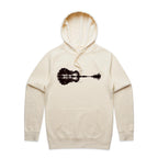Guitar Reflection - Mens Hoodie Ecru Mens Hoodie Music Printed In Australia