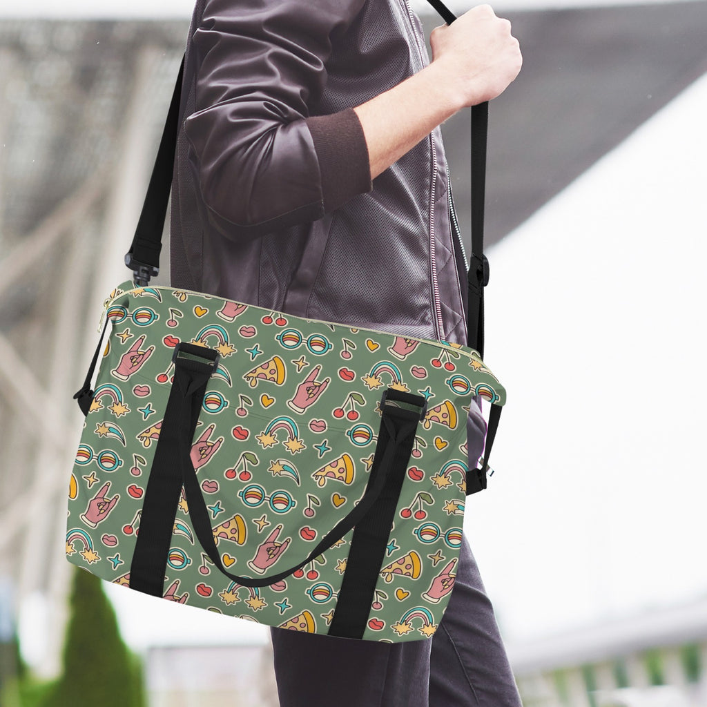 Groovy Retro Duffle Bag-Simple (Model 1715) Duffle Bag-Simple (1715)