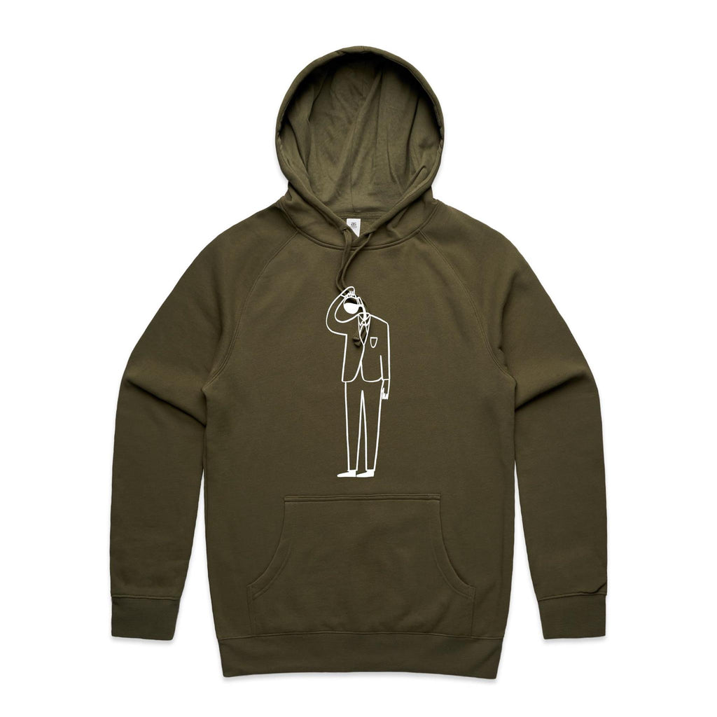 Coffee Brain - Mens Hoodie Army Mens Hoodie Coffee Printed In Australia