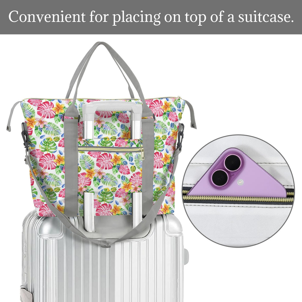 Bright Painted Tropical Duffle Bag-Simple (Model 1715) Duffle Bag-Simple (1715)