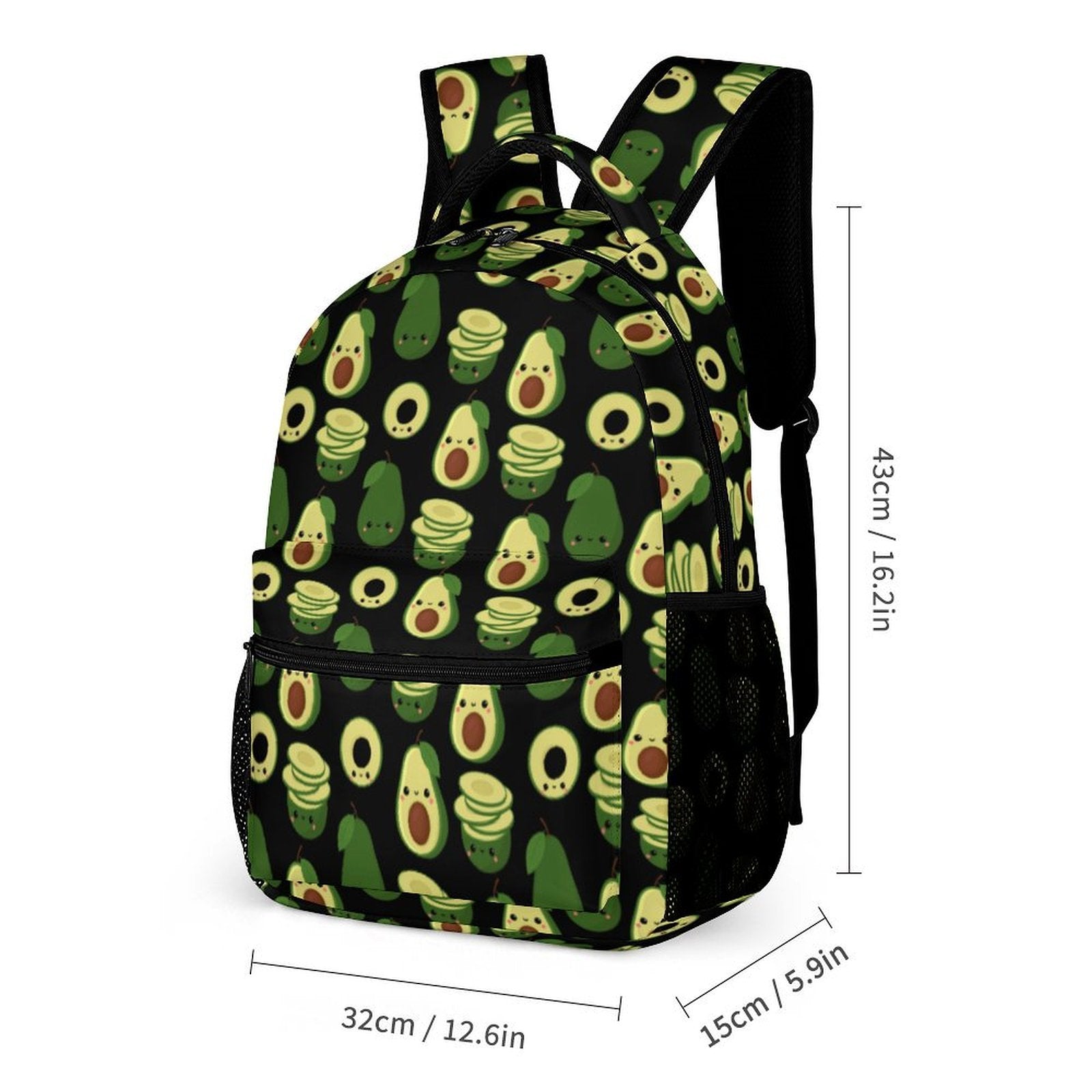 Cute Avocados Backpack, Lunch Bag & Pencil Case Set