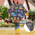 Monster Mania Kids Safe Round Corner Umbrella Kids Safe Round Corner Umbrella Printed Offshore Sci Fi