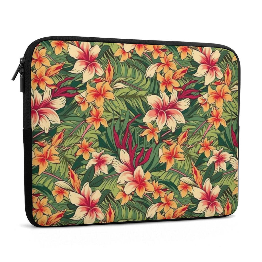 Vintage Hawaiian Floral Laptop Sleeve (Multiple Sizes) Laptop Sleeve Plants Printed Offshore