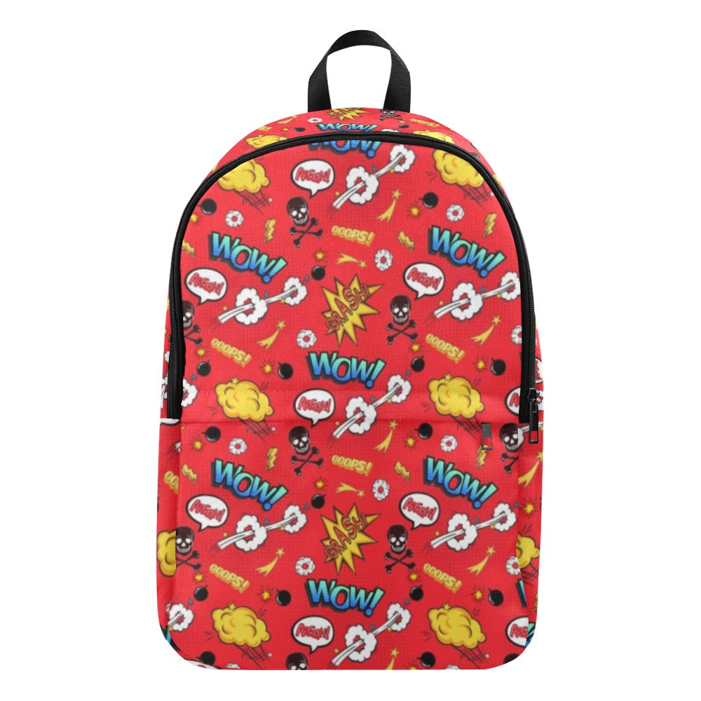 Comic Book Red - Fabric Backpack
