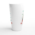 All Booked For Christmas White Latte 17oz Ceramic Mug Latte Mug