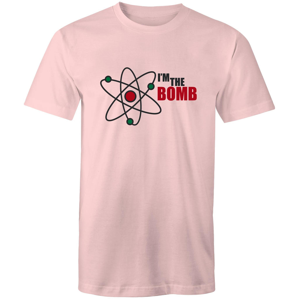 Atom, I'm The Bomb - Mens T-Shirt Pink Mens T-shirt Printed In Australia Science