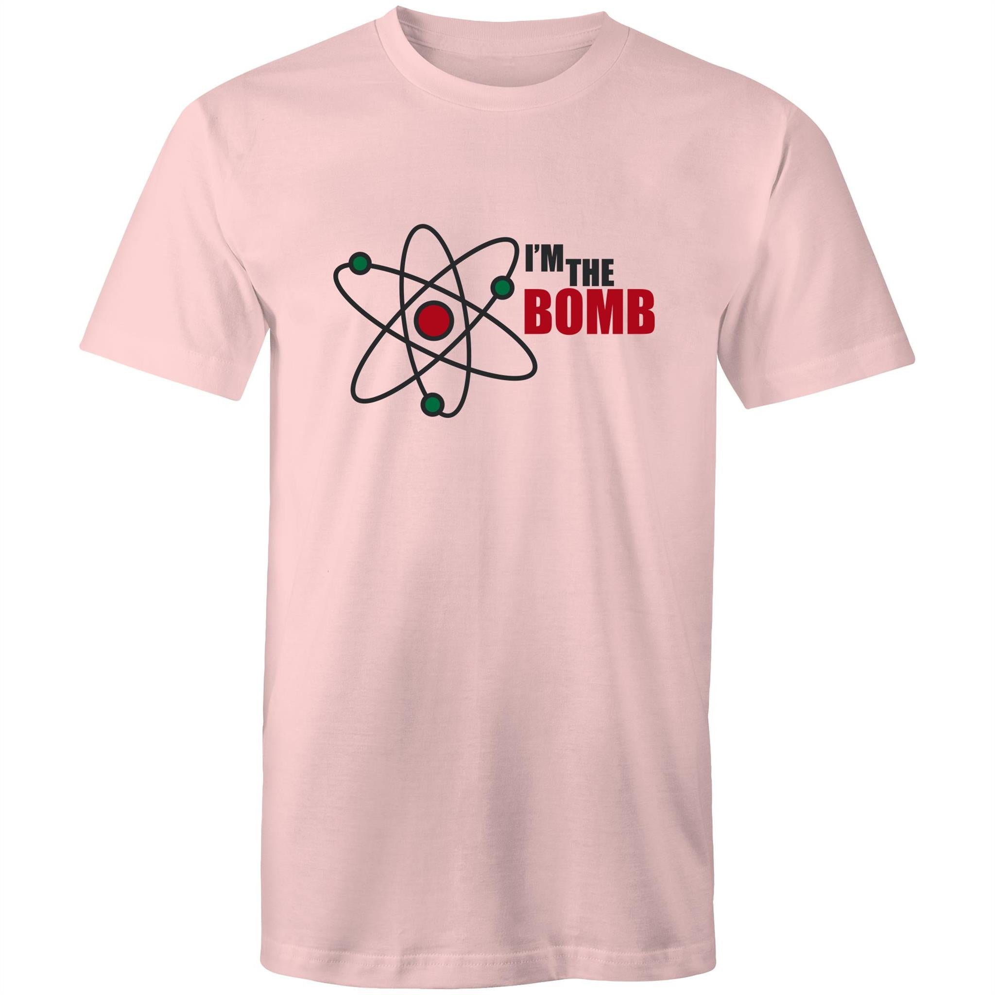 Atom, I'm The Bomb - Mens T-Shirt Pink Mens T-shirt Printed In Australia Science