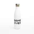 Game Over - White 17oz Stainless Steel Water Bottle Default Title White Water Bottle Games Globally Fulfilled