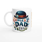 Personalise - Coolest Dad Ever - 11oz Ceramic Mug Ceramic White Personalised 11oz Mug customise Dad Globally Fulfilled personalise