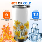 Daffodils - 20oz Mobile Tumbler with Lid (Black Lock) 20oz Travel Mug Plants Printed Offshore