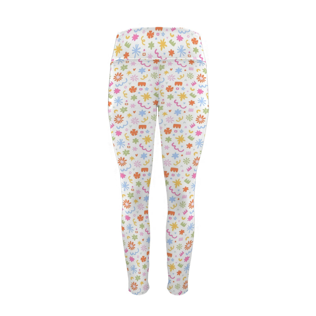 Abstract Colourful Shapes Women's High Waist Pockets Yoga Leggings Women's High Waist Pockets Yoga Leggings Printed Offshore