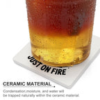 Skip Bin / Dumpster Fire Ceramic Coasters Ceramic Coasters Printed Offshore