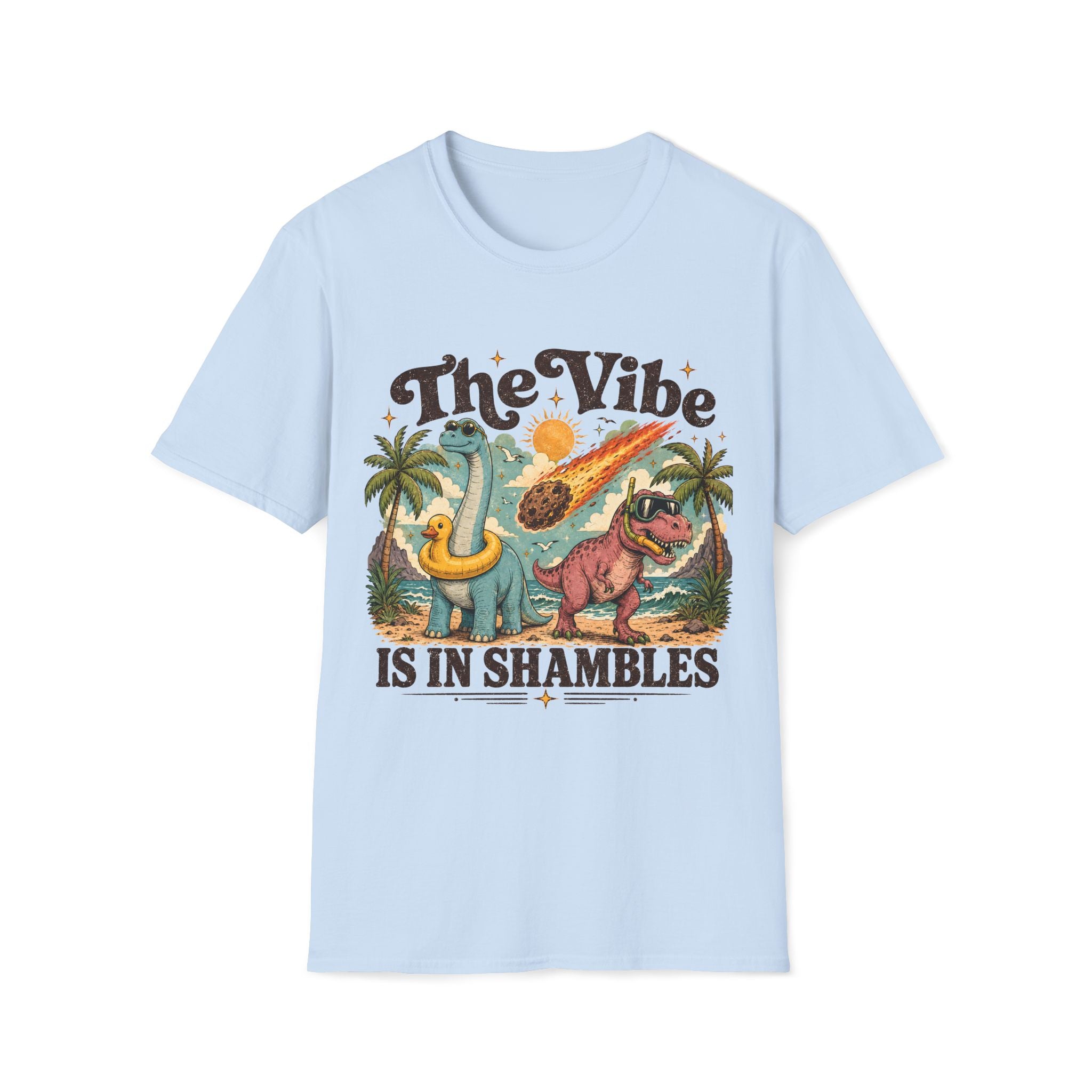 The Vibe Is In Shambles Dinosaur Extinction Unisex T-Shirt Unisex Adult T-shirt animal Globally Fulfilled