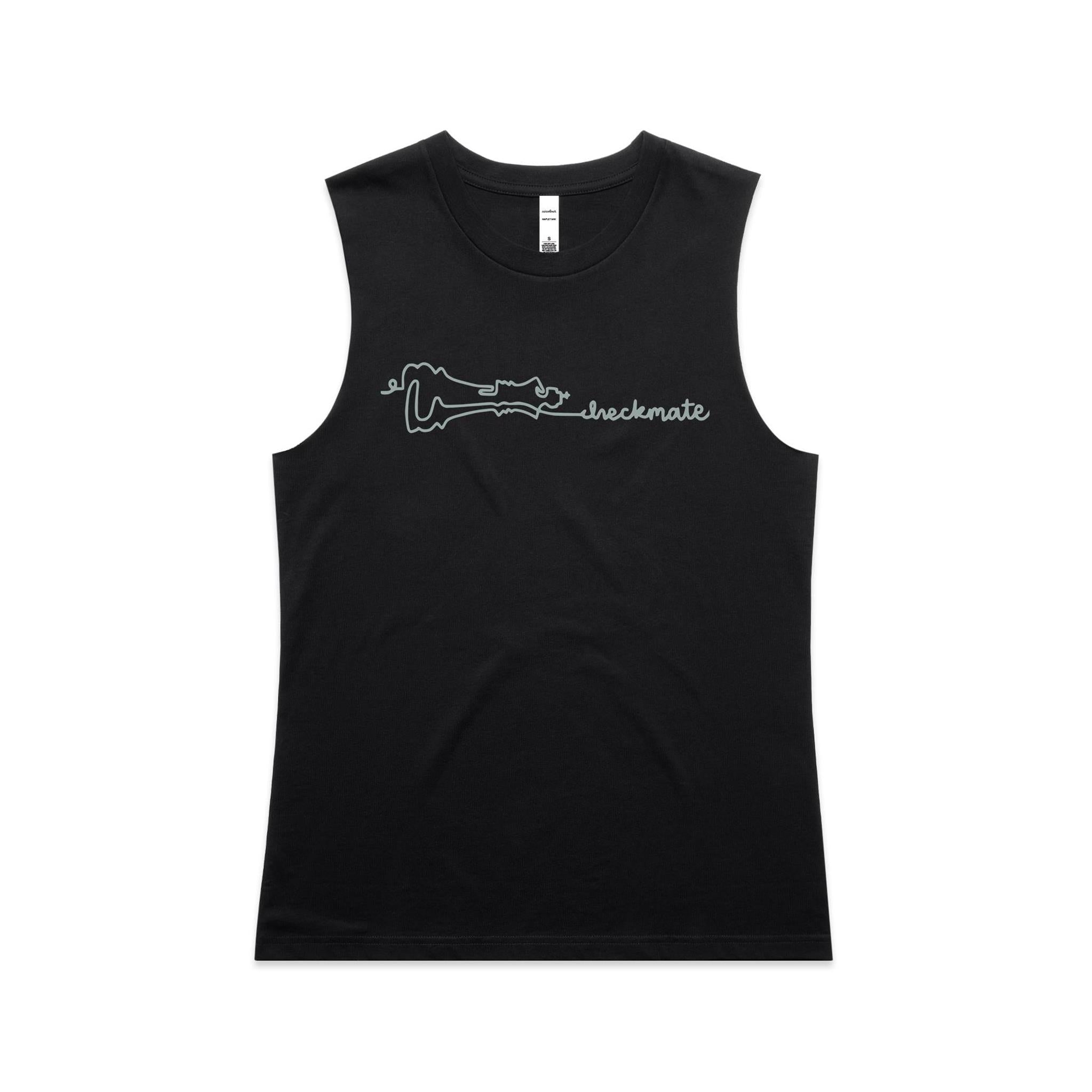 Checkmate, Chess - AS Colour Women's Maple Tank Black Womens Maple Tank Top Chess Games Printed In Australia