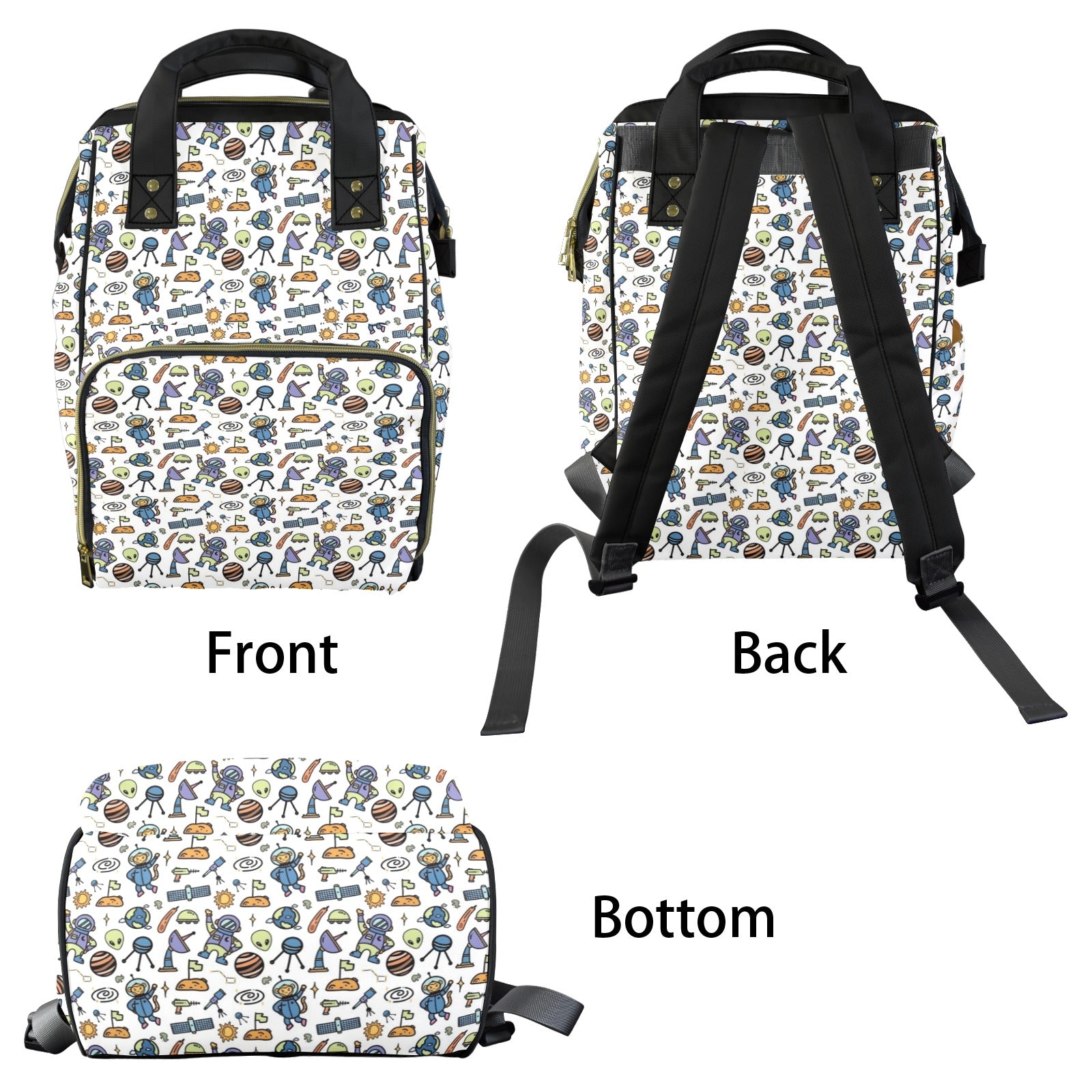 All About Space Multi-Function Backpack, Nappy / Diaper Bag Multi-function Backpack, Nappy / Diaper Bag Printed Offshore Sci-Fi