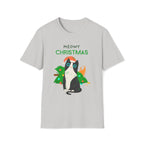 Meowy Christmas, Cat With Burning Christmas Tree - Unisex Softstyle T-Shirt