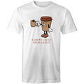 Even My Coffee Needs Coffee - Mens T-Shirt White Mens T-shirt Coffee Printed In Australia