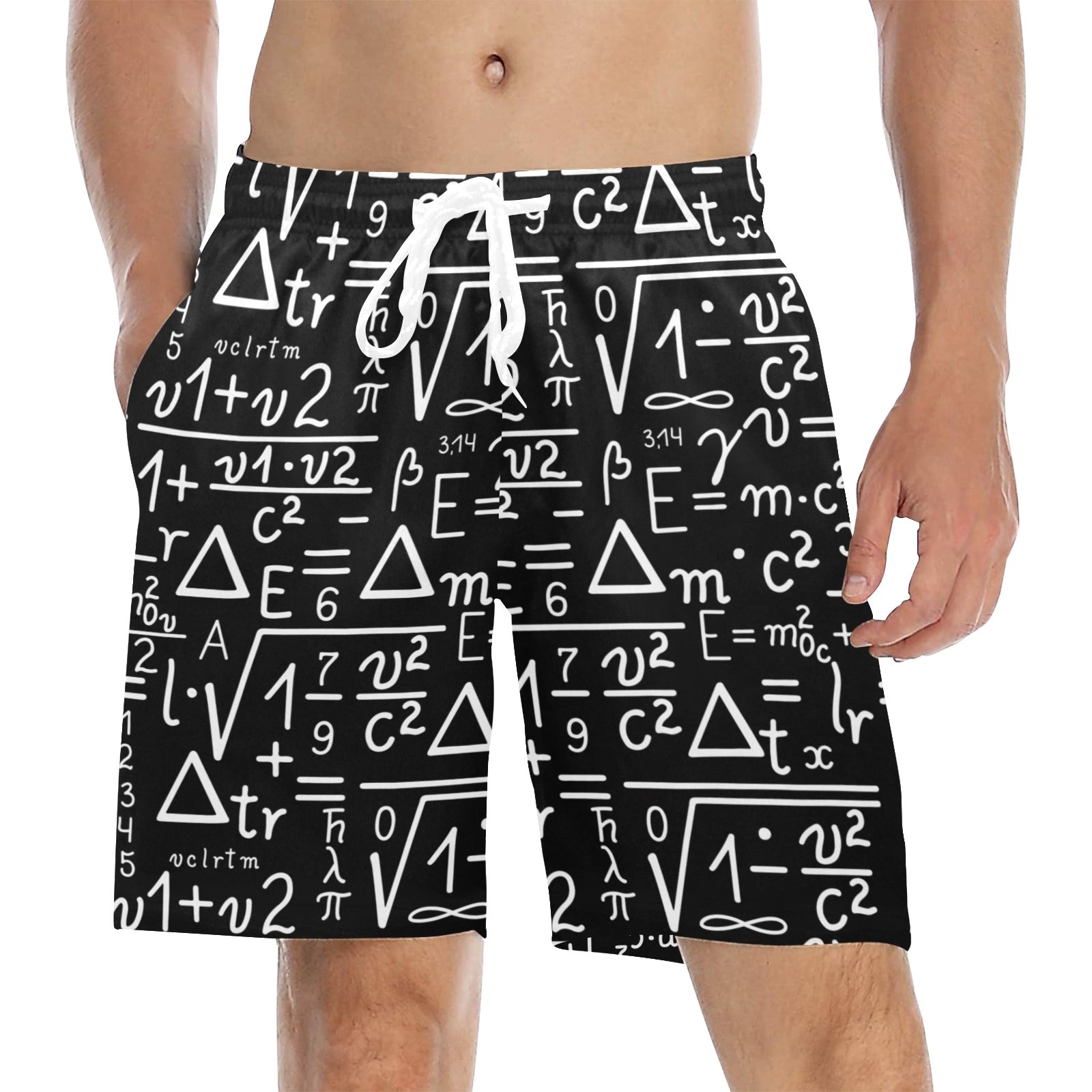 Mathematics - Men's Mid-Length Beach Shorts 5XL Men's Mid-Length Beach Shorts Maths Printed Offshore