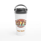 Personalised - 1976 Classic - White 15oz Stainless Steel Travel Mug Default Title Personalised Travel Mug Globally Fulfilled