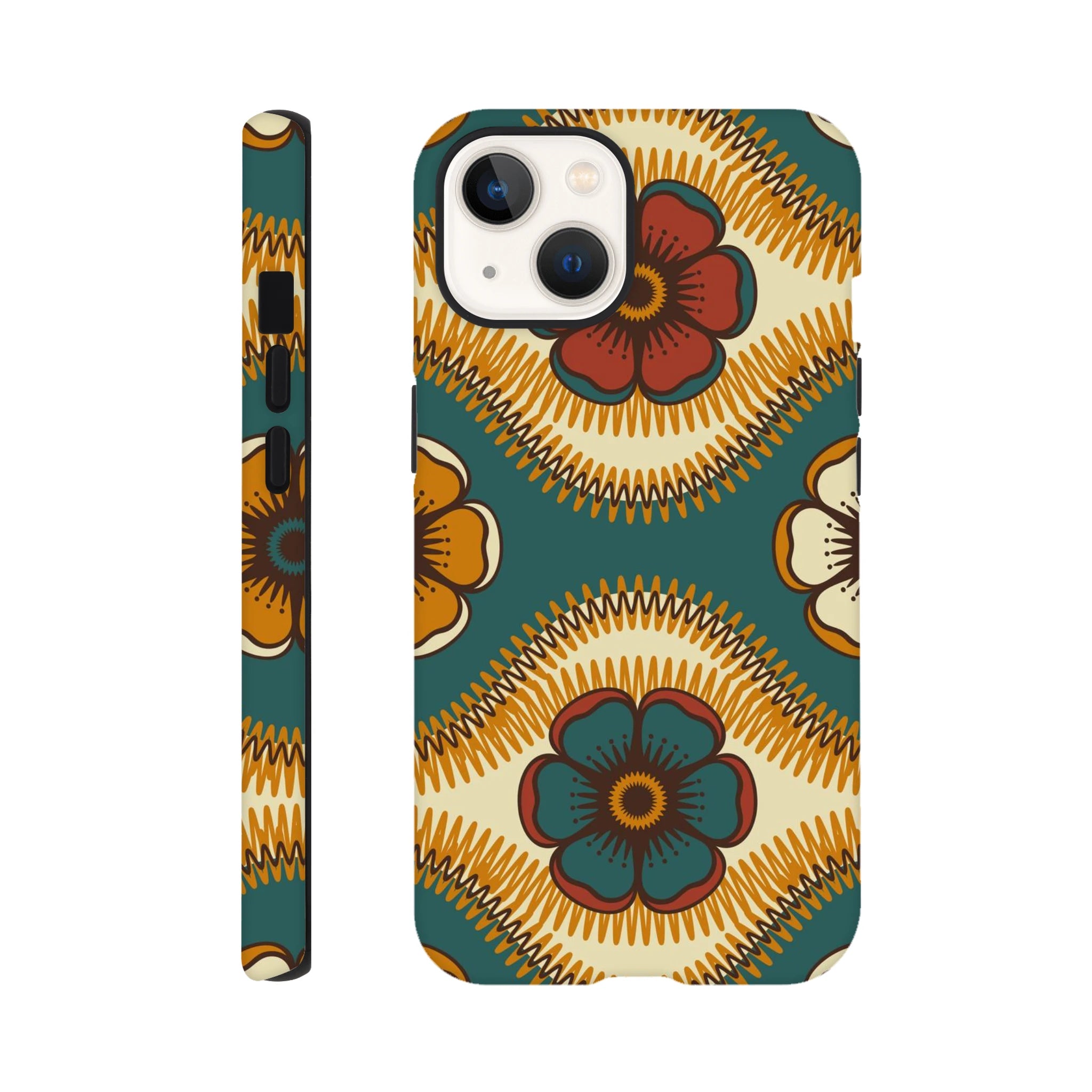 Vintage Floral - Apple iPhone Tough case iPhone 13 iPhone Tough Case Globally Fulfilled Retro