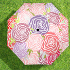 Abstract Roses - Semi-Automatic Foldable Umbrella (Model U12) Semi-Automatic Foldable Umbrella (U12)