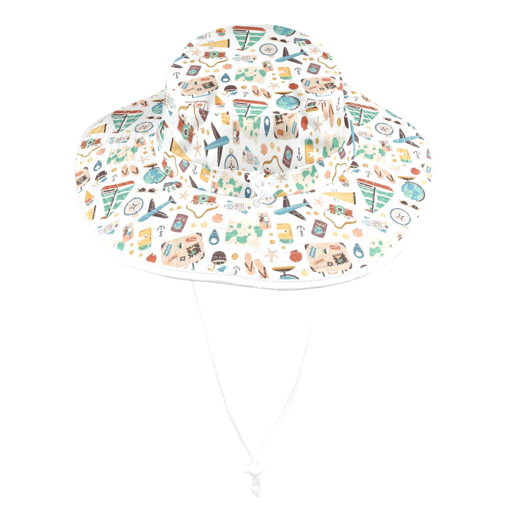 Travel And Explore Wide Brim Bucket Hat Wide Brim Bucket Hat Printed Offshore