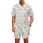 Ukulele Men's Hawaiian Shirt & Shorts Set Men's Hawaiian Shirt & Shorts Set Music Printed Offshore