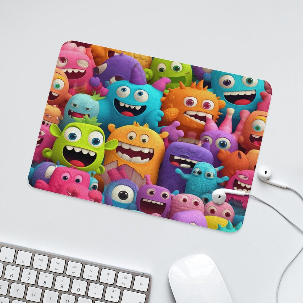 Cute Monsters Leather Mouse Pad Leather Mouse Pad Printed Offshore Sci Fi