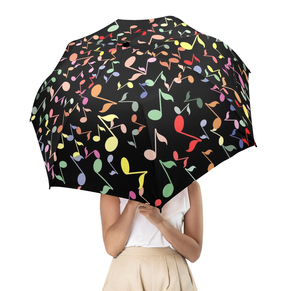Quavers, Music Notes - Semi-Automatic Foldable Umbrella Semi-Automatic Foldable Umbrella Music Printed Offshore