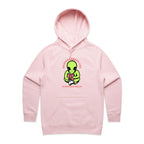 Reading Takes You To Another World, Alien - Womens Hoodie Pink Womens Hoodie Printed In Australia Reading Sci Fi