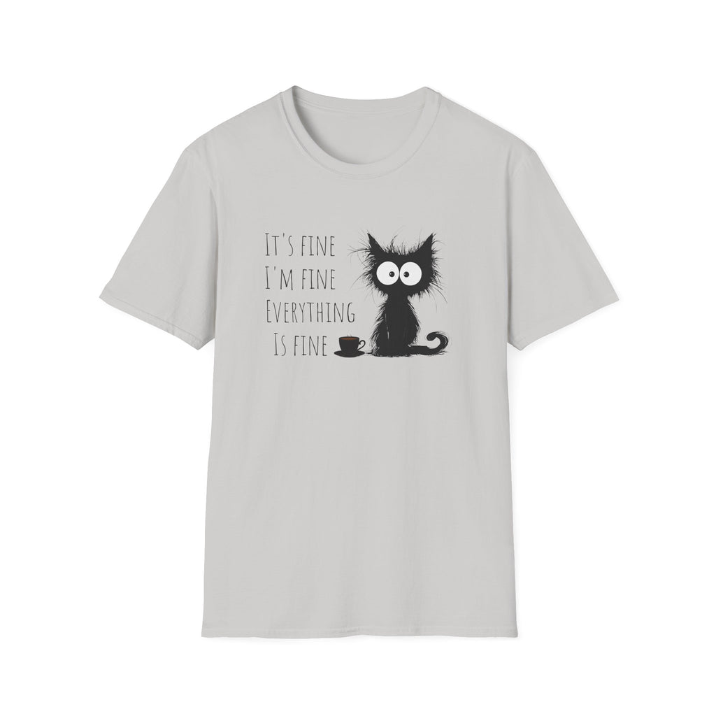 It's Fine, I'm Fine, Everything Is Fine Unisex Softstyle T-Shirt Ice Grey Unisex Adult T-shirt animal Australian Printer
