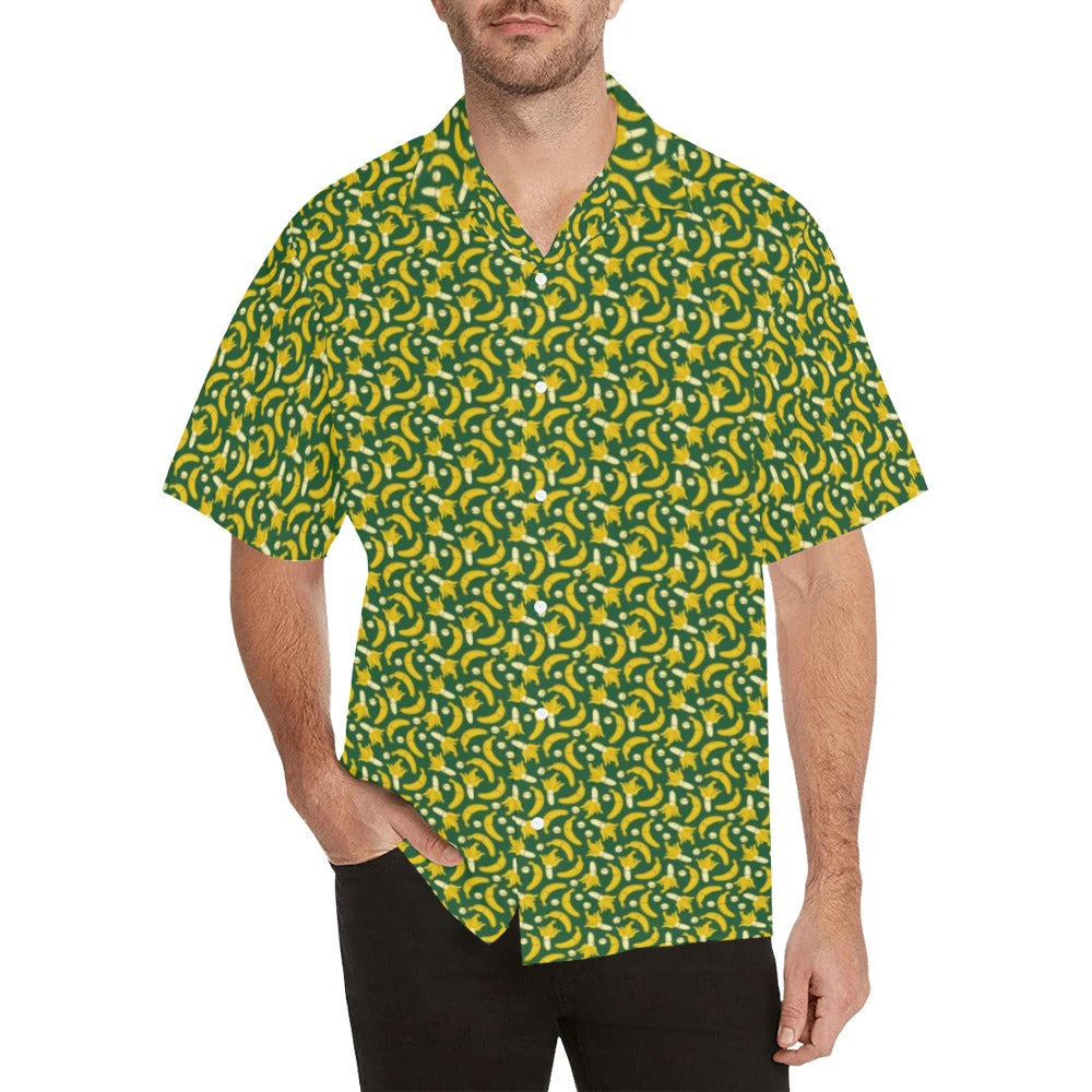 Happy Bananas Mens Hawaiian Shirt Mens Hawaiian Shirt Printed Offshore