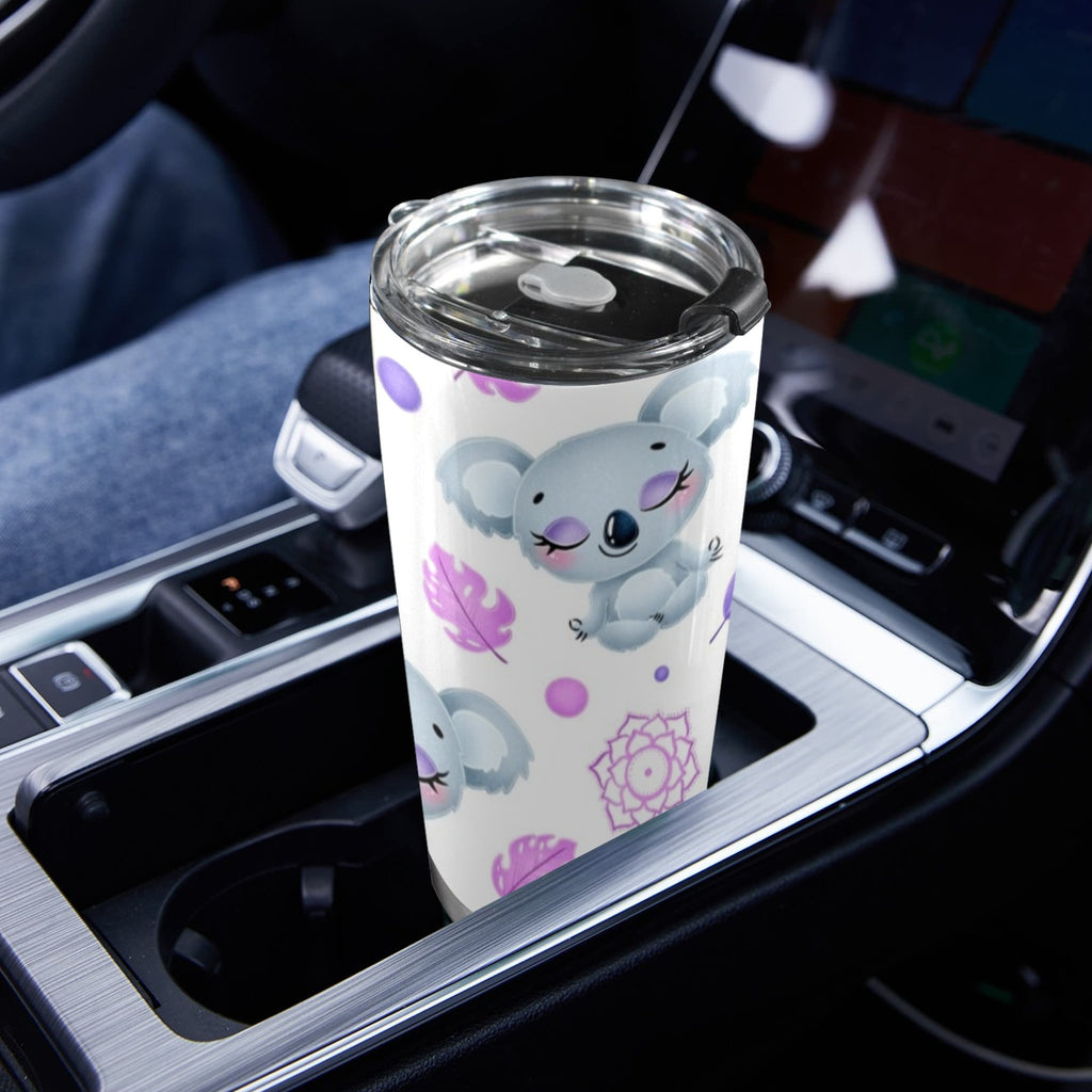 Zen Koala 20oz Mobile Tumbler with Lid (Black Lock) 20oz Travel Mug animal Australia Printed Offshore