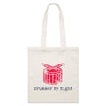 Drummer By Night - Parcel Canvas Tote Bag Default Title Small Tote Bag Music Printed In Australia