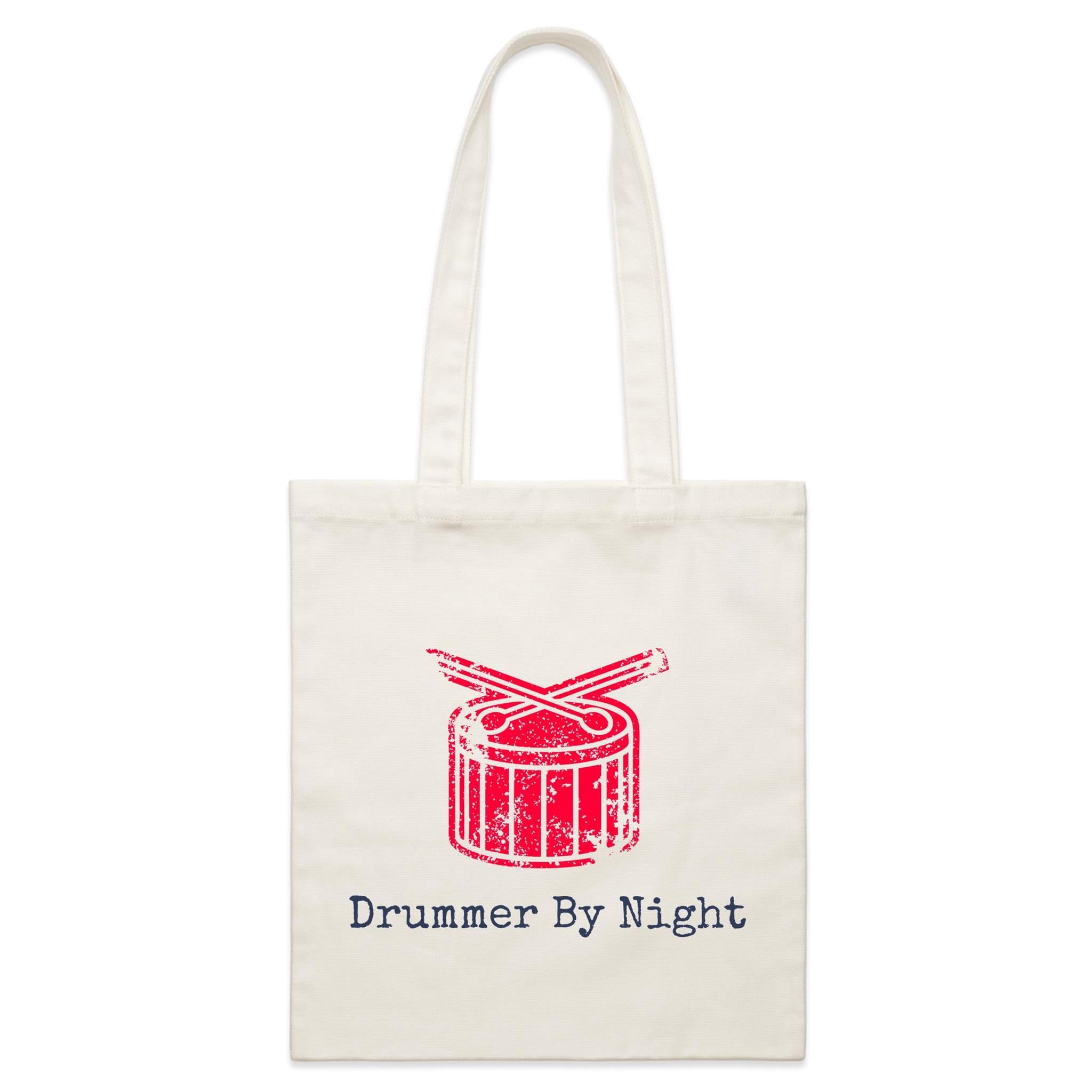 Drummer By Night - Parcel Canvas Tote Bag Default Title Small Tote Bag Music Printed In Australia