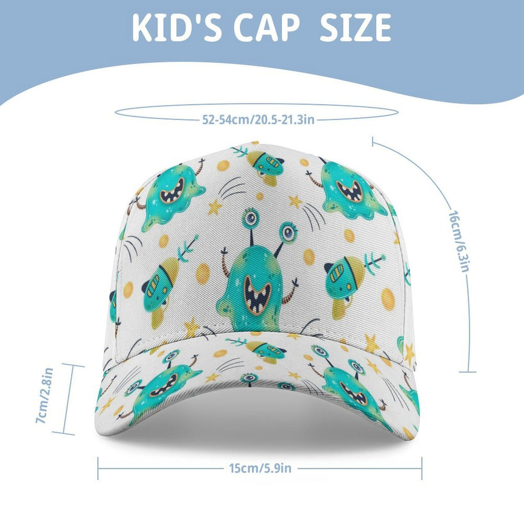 Happy Aliens Kids Baseball Cap Kids Baseball Hat Printed Offshore Sci Fi