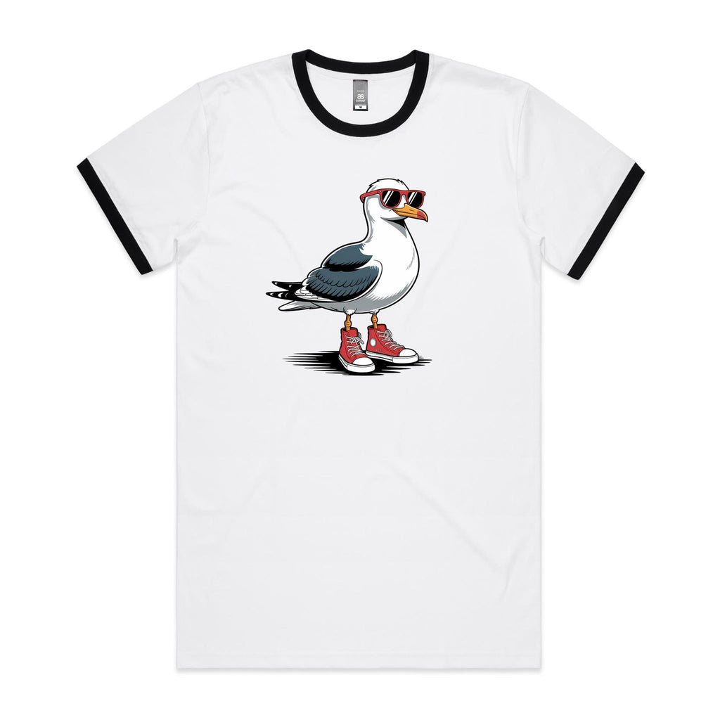Seagull With Sunglasses And High Tops AS Colour Staple Ringer Tee