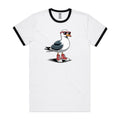 Seagull With Sunglasses And High Tops AS Colour Staple Ringer Tee