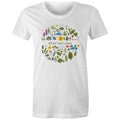 Stay Natural - Womens T-shirt White Womens T-shirt Plants Printed In Australia