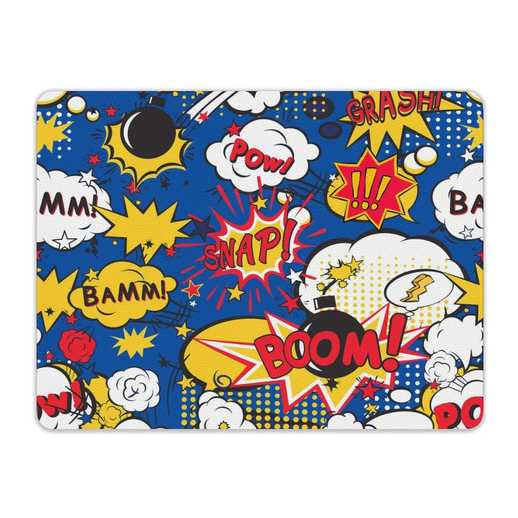 Blue Comic Book Leather Mouse Pad Leather Mouse Pad comic Printed Offshore