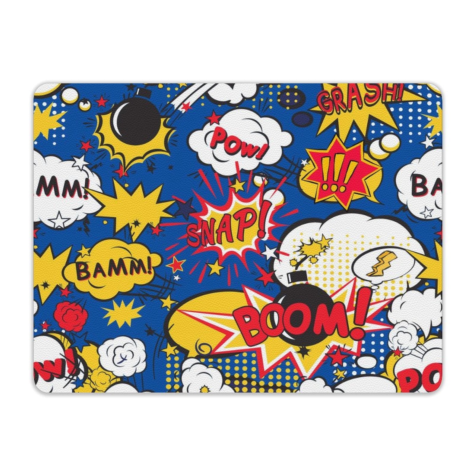Blue Comic Book Leather Mouse Pad Leather Mouse Pad comic Printed Offshore
