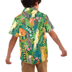 Tropical Jungle Animals - Junior Kids Hawaiian Shirt