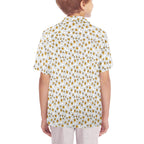 Eggs Abstract Senior Kids Hawaiian Shirt Senior Kids Hawaiian Shirt 8-15 Food Printed Offshore