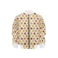 Round Pizzas On White Kids Bomber Jacket XL Kids Bomber Jacket Food Printed Offshore