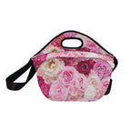 Pink Flowers - Neoprene Lunch Bag Neoprene Lunch Bag Printed Offshore