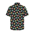 Colourful Cassettes Men's Short Sleeve Hawaiian Shirt Men's Hawaiian Shirt (New) Music Printed Offshore Retro