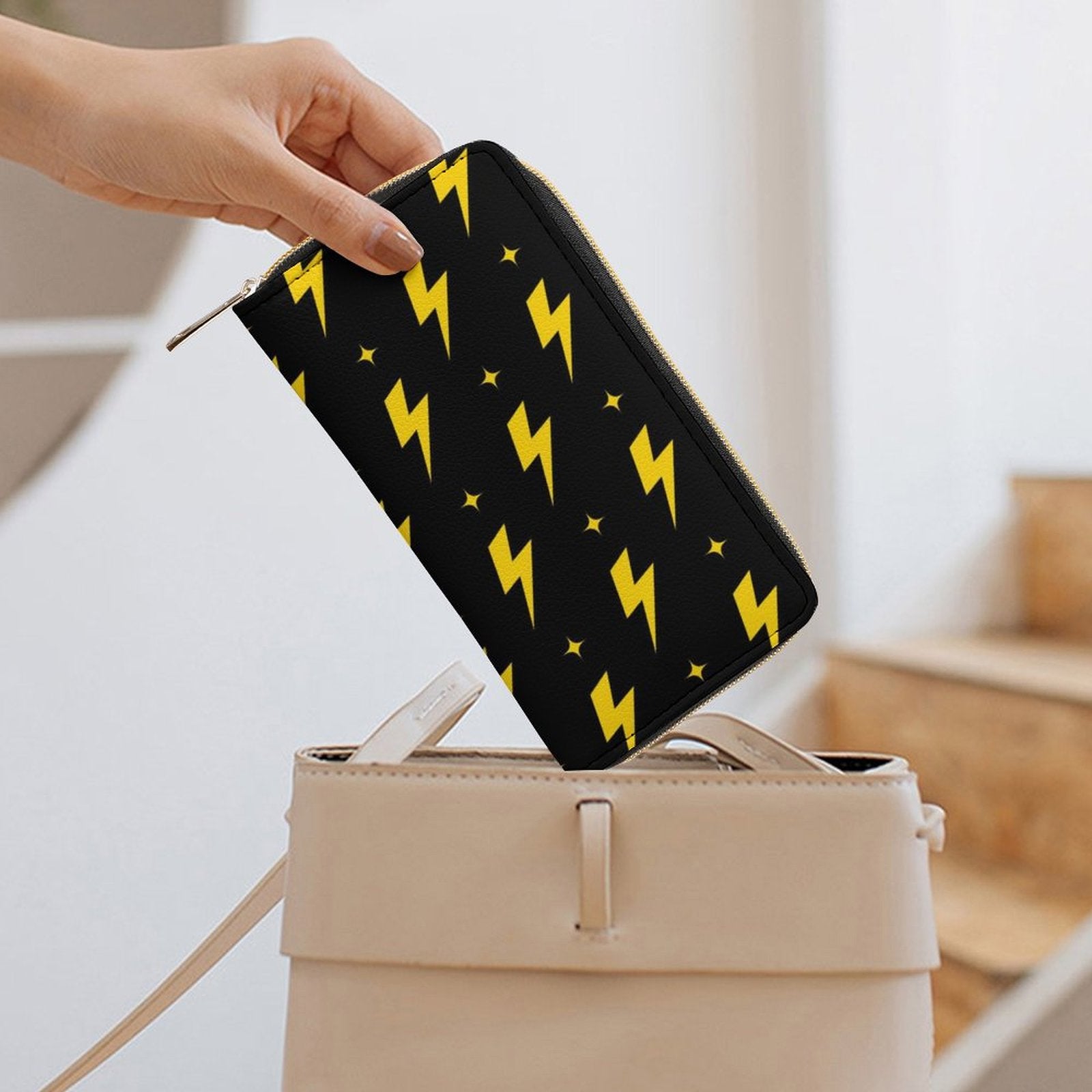 Yellow Lightning -  PU Leather Wallet