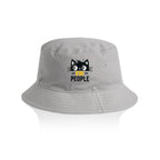 Ew People, Black Cat - AS Colour Bucket Hat Storm One Size As Colour Bucket Hat animal Printed In Australia