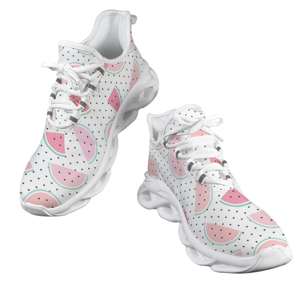 Pastel Watermelon Slices Women's Twisted Sole Sneakers
