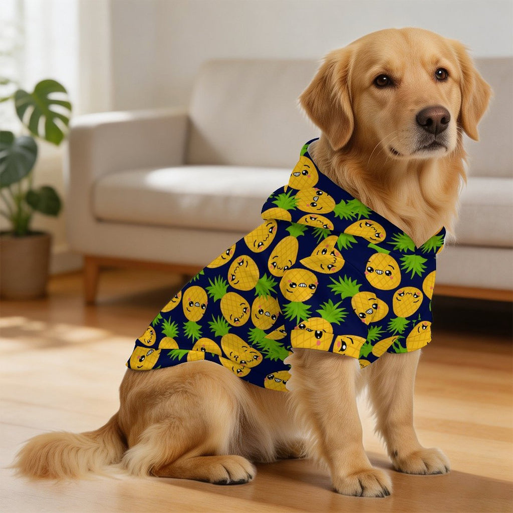 Cool Pineapples Pet Hoodie (Large Size)